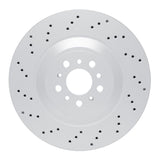 Dynamic Friction 2021-2025 BMW M4 Left Rear Drilled GeoSPEC Coated Rotor by Dynamic Friction Company 624-31194D