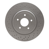 Dynamic Friction 2006-2013 Chevrolet Corvette Rear Drilled GeoSPEC Coated Rotor (340x26 Vented) by Dynamic Friction Company 624-47035