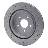 Dynamic Friction 2006-2013 Chevrolet Corvette Rear Drilled GeoSPEC Coated Rotor (340x26 Vented) by Dynamic Friction Company 624-47035