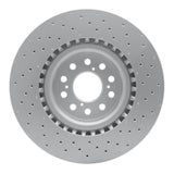 Dynamic Friction 2017-2025 Honda Civic Hatchback Front Drilled GeoSPEC Coated Rotor (350x32 Vented) by Dynamic Friction Company 624-59065