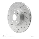 Dynamic Friction 2001-2003 Mercedes-Benz S600 Front Drilled GeoSPEC Coated Rotor (345x32 Vented) by Dynamic Friction Company 624-63055