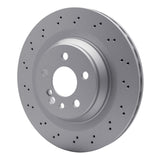 Dynamic Friction 2003-2006 Mercedes-Benz CL55 AMG Rear Drilled GeoSPEC Coated Rotor (330x26 Vented) by Dynamic Friction Company 624-63057