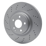 Dynamic Friction 2012-2020 Mercedes-Benz SLK350 Front Drilled GeoSPEC Coated Rotor (344x32 Vented) by Dynamic Friction Company 624-63098