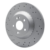 Dynamic Friction 2014-2021 Mercedes-Benz S550E Rear Drilled GeoSPEC Coated Rotor (340x24 Vented) by Dynamic Friction Company 624-63113