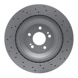 Dynamic Friction 2014-2021 Mercedes-Benz S550E Rear Drilled GeoSPEC Coated Rotor (340x24 Vented) by Dynamic Friction Company 624-63113