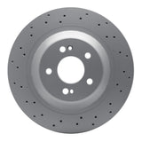 Dynamic Friction 2014-2021 Mercedes-Benz S550E Rear Drilled GeoSPEC Coated Rotor (340x24 Vented) by Dynamic Friction Company 624-63113