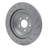 Dynamic Friction 2014-2021 Mercedes-Benz S550E Rear Drilled GeoSPEC Coated Rotor (340x24 Vented) by Dynamic Friction Company 624-63113