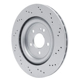 Dynamic Friction 2020-2025 Mercedes-Benz A35 AMG Rear Drilled GeoSPEC Coated Rotor (330x22 Vented) by Dynamic Friction Company 624-63189