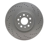 Dynamic Friction 2014-2024 Maserati Ghibli Front Drilled GeoSPEC Coated Rotor (360x32 Vented) by Dynamic Friction Company 624-79004
