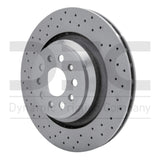Dynamic Friction 2014-2022 Maserati Quattroporte Rear Drilled GeoSPEC Coated Rotor (350x28 Vented) by Dynamic Friction Company 624-79008