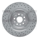 Dynamic Friction 2014-2022 Maserati Quattroporte Rear Drilled GeoSPEC Coated Rotor (350x28 Vented) by Dynamic Friction Company 624-79008