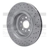 Dynamic Friction 2014-2022 Maserati Quattroporte Rear Drilled GeoSPEC Coated Rotor (350x28 Vented) by Dynamic Friction Company 624-79008