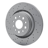 Dynamic Friction 2017-2024 Maserati Levante Rear Drilled GeoSPEC Coated Rotor (330x22 Vented) by Dynamic Friction Company 624-79010