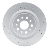 Dynamic Friction 2014-2024 Maserati Quattroporte Rear Drilled GeoSPEC Coated Rotor (345x28 Vented) by Dynamic Friction Company 624-79013