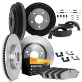 Dynamic Friction 1988-1991 Chevrolet C1500 Front & Rear Rotors with Heavy Duty Brake Pads w/Drums/Shoes/Hardware by Dynamic Friction Company 6284-48211