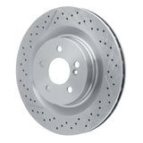 Dynamic Friction 2005-2011 Mercedes-Benz SLK55 AMG Rear Drilled Brake Rotor and Slotted (330x26 Vented) by Dynamic Friction Company 630-63068
