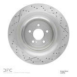 Dynamic Friction 2010-2018 Mercedes-Benz E63 AMG Rear Drilled Brake Rotor and Slotted (360x26 Vented) by Dynamic Friction Company 630-63094