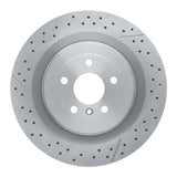 Dynamic Friction 2012-2019 Mercedes-Benz GLE63 AMG Rear Drilled Brake Rotor and Slotted (345x26 Vented) by Dynamic Friction Company 630-63141