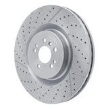 Dynamic Friction 2012-2019 Mercedes-Benz GLE63 AMG S Front Drilled Brake Rotor and Slotted (390x36 Vented) by Dynamic Friction Company 630-63142