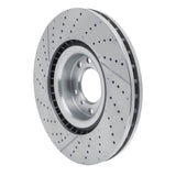 Dynamic Friction 2013-2018 Mercedes-Benz G63 AMG Front Drilled Brake Rotor and Slotted (375x36 Vented) by Dynamic Friction Company 630-63147