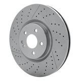 Dynamic Friction 2014-2019 Mercedes-Benz GLA45 AMG Front Drilled Brake Rotor and Slotted (350x32 Vented) by Dynamic Friction Company 630-63151