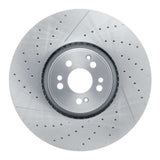 Dynamic Friction 2021-2025 Mercedes-Benz GLE53 AMG SUV Front Drilled Brake Rotor and Slotted by Dynamic Friction Company 630-63191