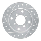 R1 Concepts 1989-1994 Suzuki Swift Rear Left Drilled & Slotted Silver Brake Rotor by R1 Concepts 631-01001L