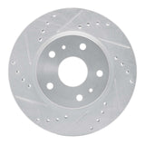 Dynamic Friction 2007-2019 Suzuki SX4 S-Cross (Mexico) Front Left Drilled & Slotted Silver Brake Rotor by Dynamic Friction Company 631-01004L