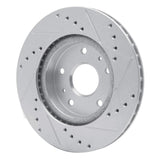 Dynamic Friction 2007-2019 Suzuki SX4 S-Cross (Mexico) Front Left Drilled & Slotted Silver Brake Rotor by Dynamic Friction Company 631-01004L
