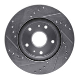 Dynamic Friction 2007-2019 Suzuki SX4 S-Cross (Mexico) Front Right Drilled & Slotted Silver Brake Rotor by Dynamic Friction Company 631-01004R