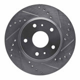 Dynamic Friction 2007-2019 Suzuki SX4 S-Cross (Mexico) Front Right Drilled & Slotted Silver Brake Rotor by Dynamic Friction Company 631-01004R