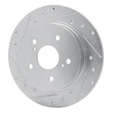Dynamic Friction 2007-2014 Suzuki SX4 Crossover Rear Left Drilled & Slotted Silver Brake Rotor by Dynamic Friction Company 631-01005L