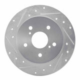 Dynamic Friction 2007-2014 Suzuki SX4 Crossover Rear Left Drilled & Slotted Silver Brake Rotor by Dynamic Friction Company 631-01005L