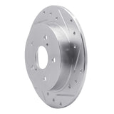 Dynamic Friction 2007-2014 Suzuki SX4 Crossover Rear Right Drilled & Slotted Silver Brake Rotor by Dynamic Friction Company 631-01005R