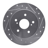 Dynamic Friction 2007-2014 Suzuki SX4 Crossover Rear Right Drilled & Slotted Silver Brake Rotor by Dynamic Friction Company 631-01005R