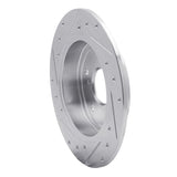 Dynamic Friction 2007-2014 Suzuki SX4 Crossover Rear Right Drilled & Slotted Silver Brake Rotor by Dynamic Friction Company 631-01005R