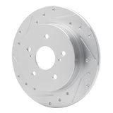 Dynamic Friction 2010-2013 Suzuki Kizashi Rear Left Drilled & Slotted Silver Brake Rotor by Dynamic Friction Company 631-01006L