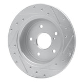 Dynamic Friction 2010-2013 Suzuki Kizashi Rear Left Drilled & Slotted Silver Brake Rotor by Dynamic Friction Company 631-01006L