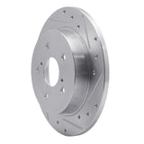 Dynamic Friction 2010-2013 Suzuki Kizashi Rear Right Drilled & Slotted Silver Brake Rotor by Dynamic Friction Company 631-01006R