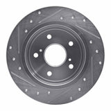 Dynamic Friction 2010-2013 Suzuki Kizashi Rear Right Drilled & Slotted Silver Brake Rotor by Dynamic Friction Company 631-01006R
