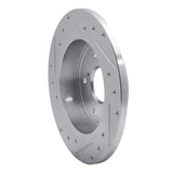 Dynamic Friction 2010-2013 Suzuki Kizashi Rear Right Drilled & Slotted Silver Brake Rotor by Dynamic Friction Company 631-01006R