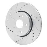 Dynamic Friction 2010-2013 Suzuki Kizashi Front Left Drilled & Slotted Silver Brake Rotor by Dynamic Friction Company 631-01007L