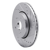 Dynamic Friction 2010-2013 Suzuki Kizashi Front Right Drilled & Slotted Silver Brake Rotor by Dynamic Friction Company 631-01007R