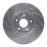 Dynamic Friction 2010-2013 Suzuki Kizashi Front Right Drilled & Slotted Silver Brake Rotor by Dynamic Friction Company 631-01007R