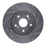 Dynamic Friction 2010-2013 Suzuki Kizashi Front Right Drilled & Slotted Silver Brake Rotor by Dynamic Friction Company 631-01007R