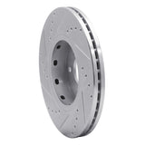 Dynamic Friction 2010-2013 Suzuki Kizashi Front Right Drilled & Slotted Silver Brake Rotor by Dynamic Friction Company 631-01007R
