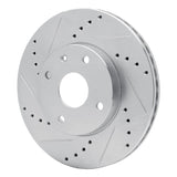 Dynamic Friction 2004-2010 Chevrolet Epica (Mexico) Front Left Drilled & Slotted Silver Brake Rotor by Dynamic Friction Company 631-01008L