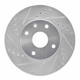 Dynamic Friction 2004-2010 Chevrolet Epica (Mexico) Front Left Drilled & Slotted Silver Brake Rotor by Dynamic Friction Company 631-01008L