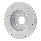 Dynamic Friction 2004-2010 Chevrolet Epica (Mexico) Front Left Drilled & Slotted Silver Brake Rotor by Dynamic Friction Company 631-01008L