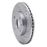 Dynamic Friction 2004-2010 Chevrolet Epica (Mexico) Front Right Drilled & Slotted Silver Brake Rotor by Dynamic Friction Company 631-01008R